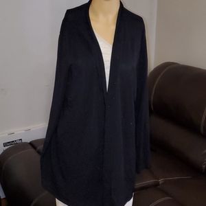 Women's onxy nite black metallic cardigan sz 1X